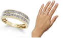 Macy's Diamond Two-Row Band (1/2 ct. t.w.) in 14k Gold
